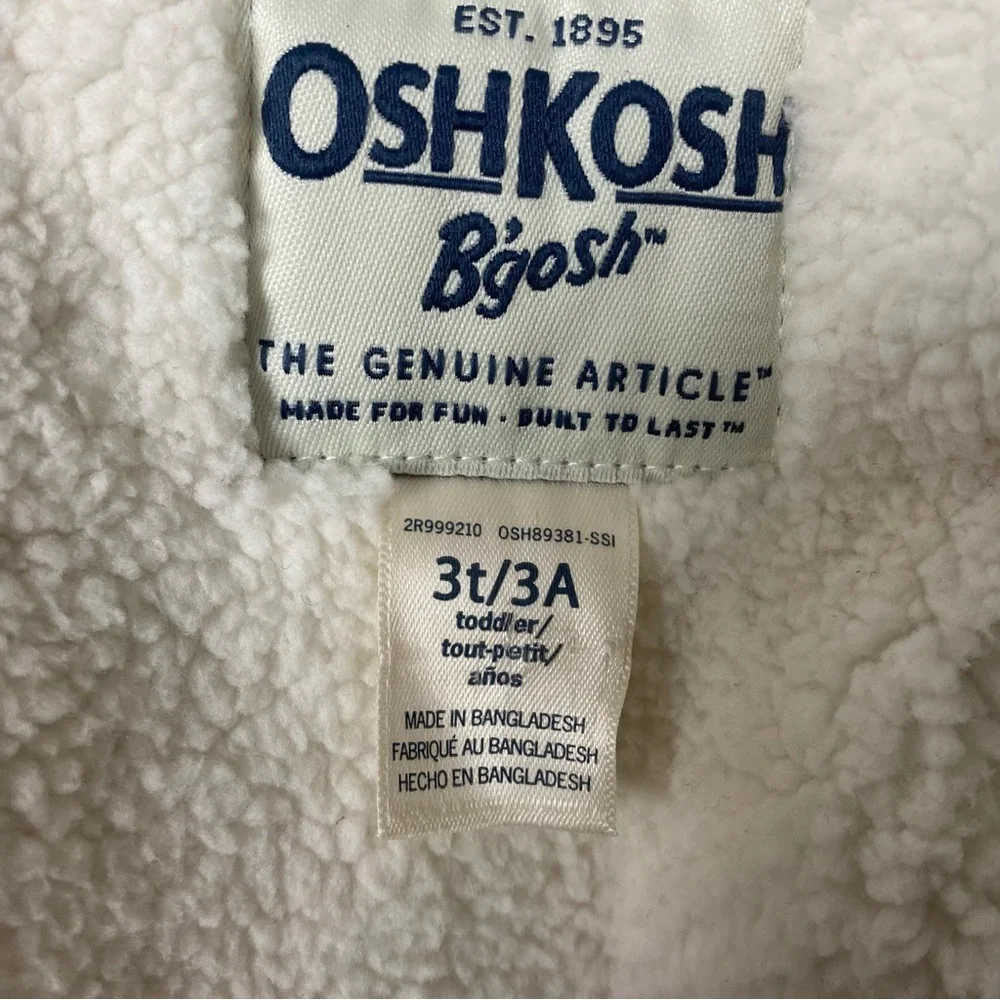 OshKosh B'gosh Kids Brown and Cream Sherpa Vest‎